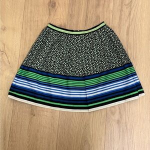 Stylish Black and Blue Patterned Women's Skirt